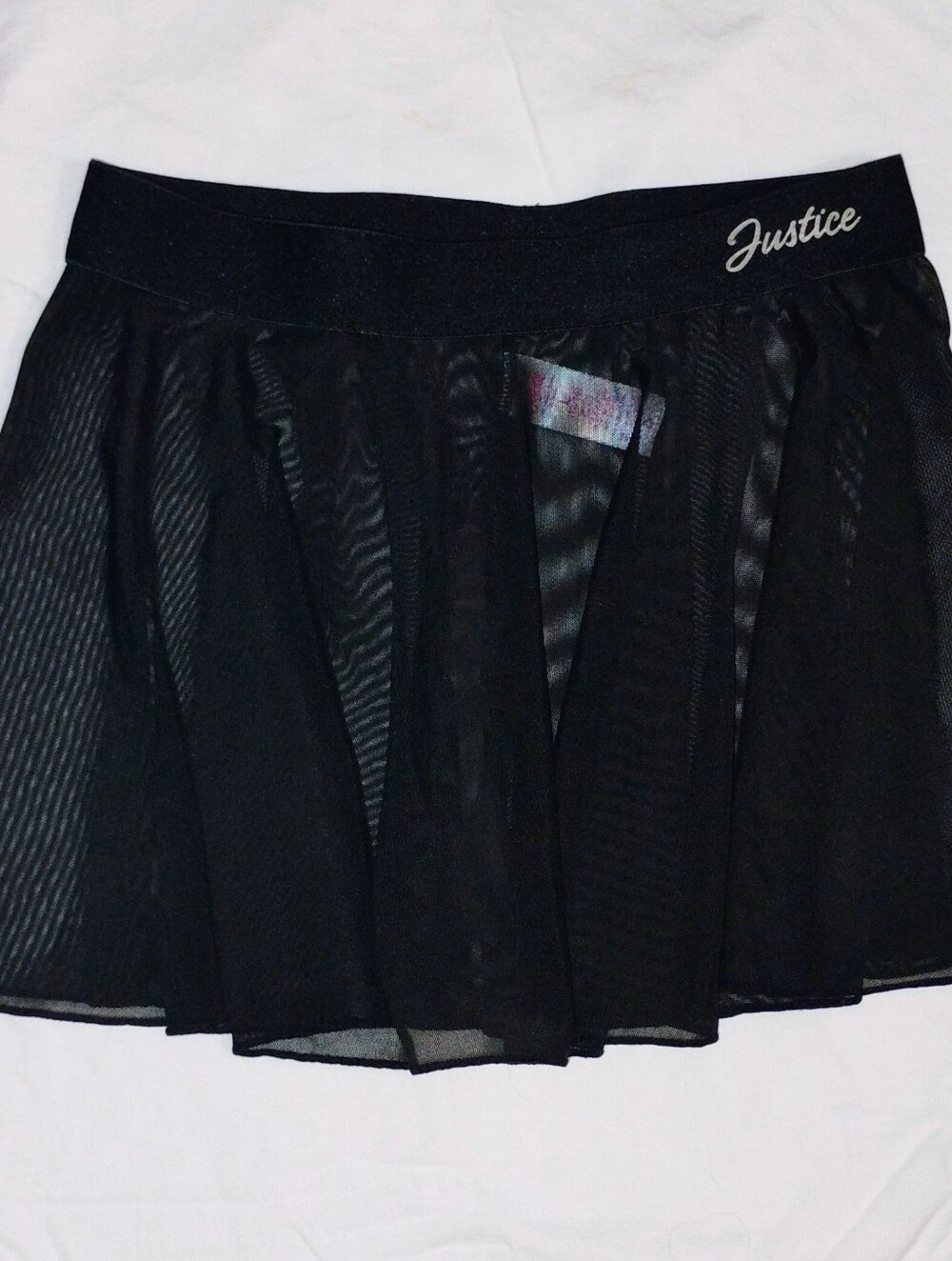 New Black Sheer Dance Skirt Girls Large